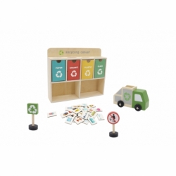 Wooden recycling centre playset