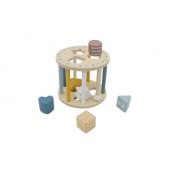 Wooden rolling shape sorter