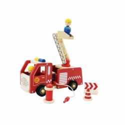 Wooden fire engine toy