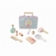 Wooden beauty playset in tin suitcase