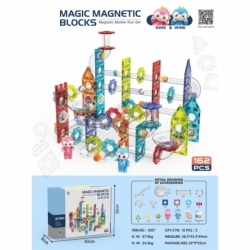 Magnetic marble run set(162pcs)