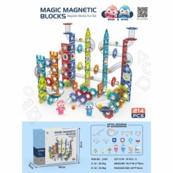 Magnetic marble run set(214pcs)